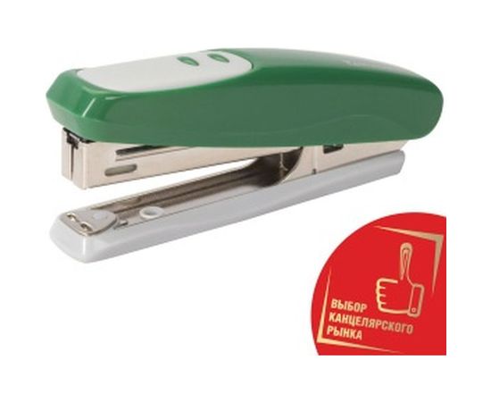 Тёмно-зелёный степлер BRAUBERG №10 Germanium 226570 – изображение 2