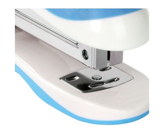 Степлер №24/6, 26/6 BRAUBERG JET, до 20 листов, эргономичный, бело-голубой, 227760 – изображение 3