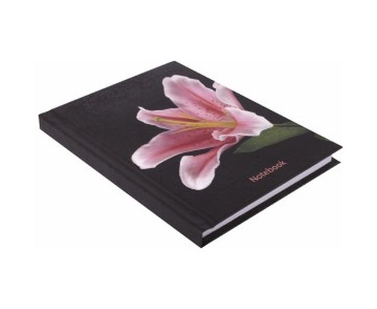 Блокнот BRAUBERG 110 х147 мм, А6, 80л, ламинир. обложка, выборочн. лак, клетка, лилия, 123241 – изображение 3