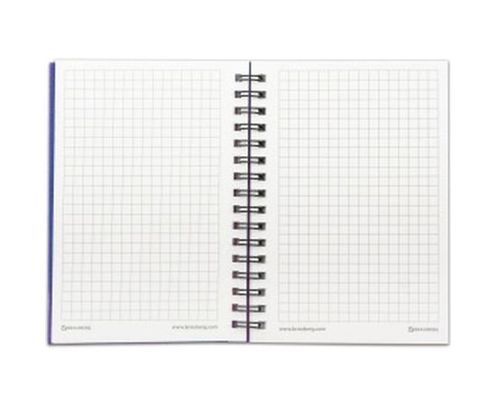 Блокнот BRAUBERG 105 х145 мм, А6, 80л, гребень сбоку, обложка, клетка, Офисный, 125399 – изображение 3