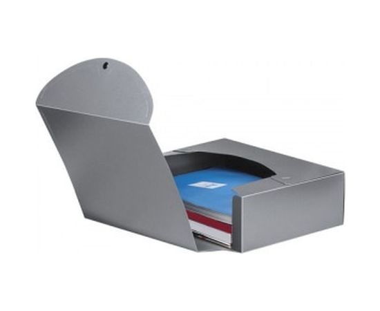 Архивный короб Energy, пластик, 10 см, разборный, серый, 0,9 мм, BRAUBERG 236855 – изображение 3