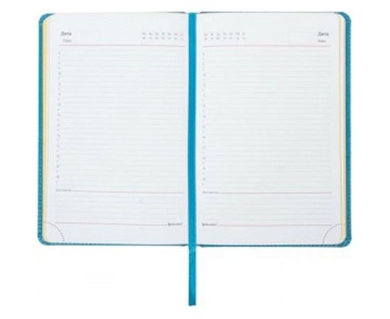 Недатированный ежедневник BRAUBERG Rainbow А5 138x213 мм, кожзам, 136 л, бирюзовый 111666 – изображение 3