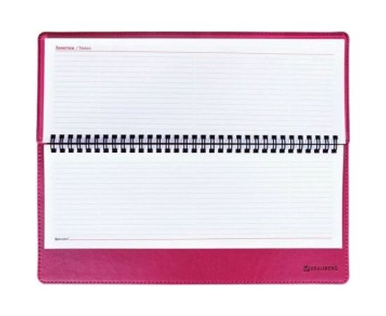 Недатированный планинг BRAUBERG Rainbow 305x140 мм, кожзам, розовый 111699 – изображение 4