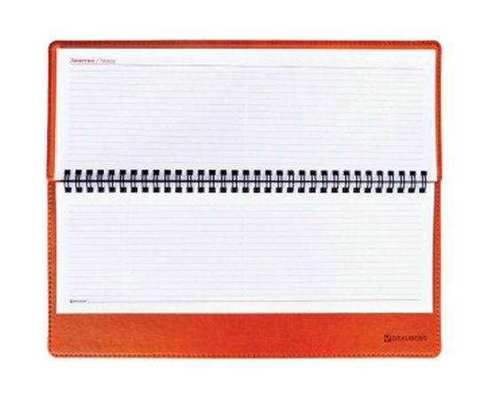 Недатированный планинг BRAUBERG Rainbow 305x140 мм, кожзам, оранжевый 111701 – изображение 4