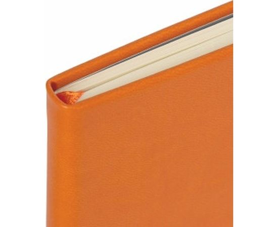 Блокнот BRAUBERG Metropolis X А5 148x218 мм, под кожу, резинка, 80 л, оранжевый, 111032 – изображение 4