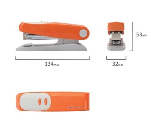 Оранжевый степлер BRAUBERG №24/6, 26/6 Germanium 226574 – изображение 5