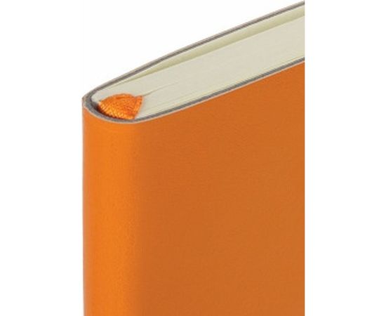 Блокнот BRAUBERG Metropolis Ultra А5 148x218 мм, под кожу, резинка, 80 л, оранжевый, 111019 – изображение 5