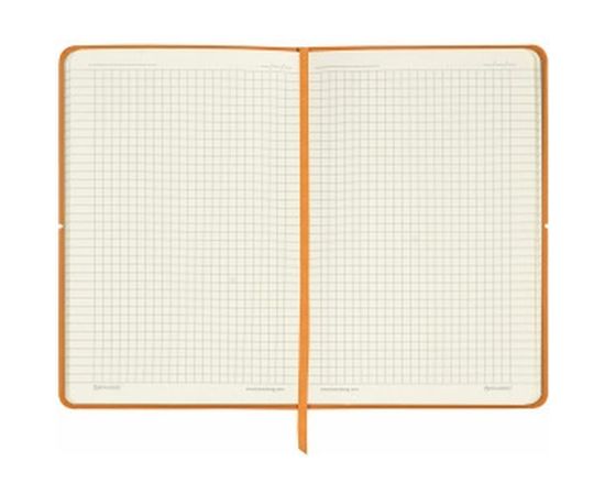 Блокнот BRAUBERG Metropolis X А5 148x218 мм, под кожу, резинка, 80 л, оранжевый, 111032 – изображение 5