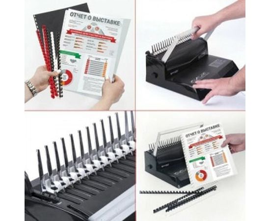 Пластиковые пружины для переплета BRAUBERG 50 шт., 38 мм 530820 – изображение 6