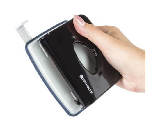 Дырокол BRAUBERG металлический PN-100M, до 30л, черный, 221277 – изображение 6