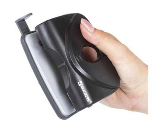 Дырокол BRAUBERG "Original", до 20 листов, черный, 222539 – изображение 7