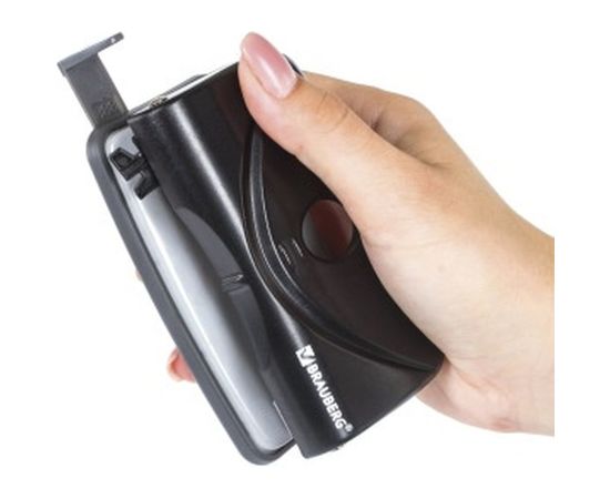 Дырокол BRAUBERG "Original", до 10 листов, черный, 222537 – изображение 7