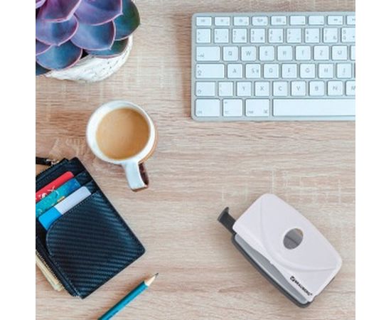 Дырокол BRAUBERG "Original", до 10 листов, белый, 227786 – изображение 7