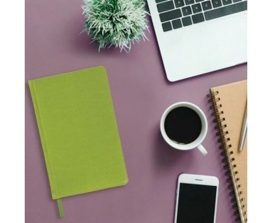 Недатированный ежедневник BRAUBERG Rainbow А5 138x213 мм, кожзам, 136 л, зеленый 111669 – изображение 7