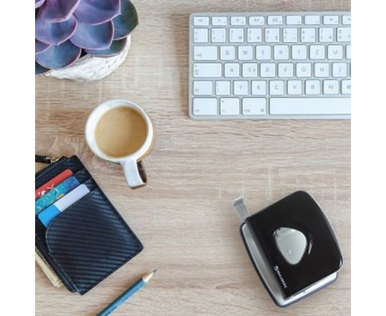 Дырокол BRAUBERG металлический PN-100M, до 30л, черный, 221277 – изображение 7