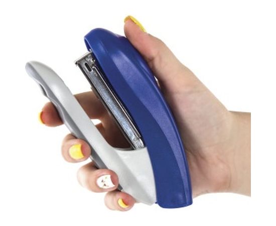 Синий степлер BRAUBERG №24/6, 26/6 Einkommen 222534 – изображение 7