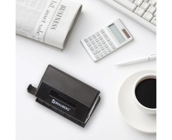 Дырокол BRAUBERG "Black Jack", до 10 листов, черный, 227795 – изображение 7