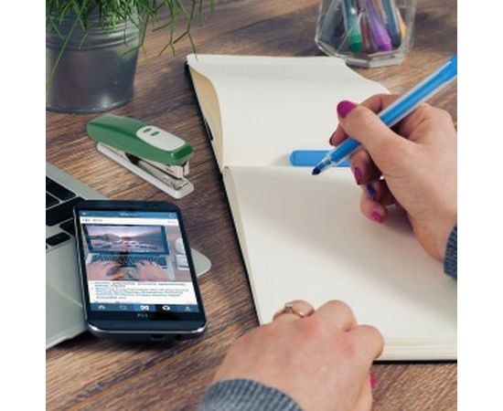 Тёмно-зелёный степлер BRAUBERG №10 Germanium 226570 – изображение 8