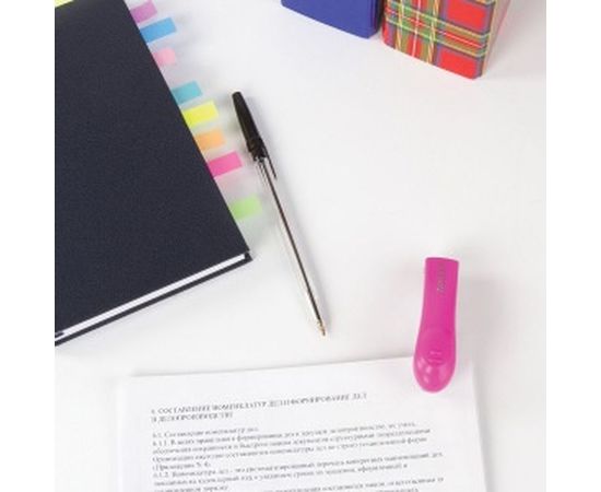 Степлер №10 BRAUBERG Original, до 12л, с антистеплером, розовый, 227767 – изображение 8