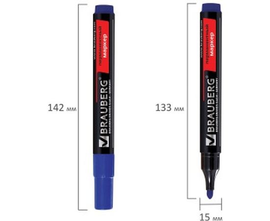 Перманентные нестираемые маркеры НАБОР 4 шт., АССОРТИ, "Contract", без клипа, круглые 3 BRAUBERG 150474 – изображение 8