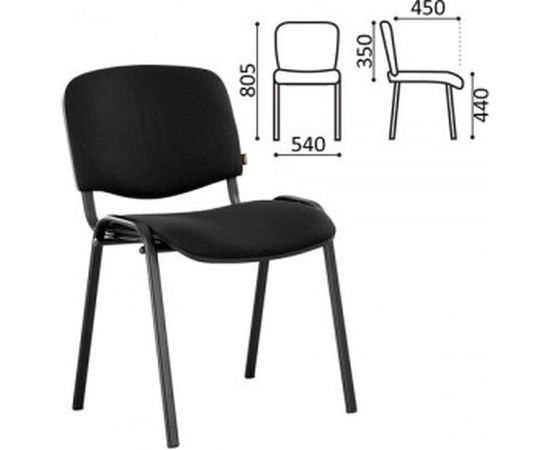 Стул для персонала и посетителей BRABIX Iso CF-005 черный 531971 