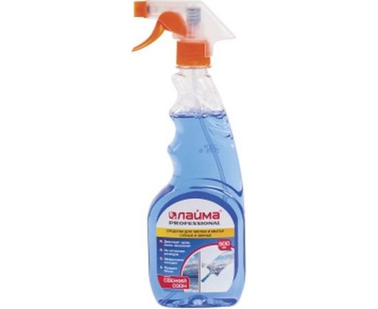 Средство для мытья стекол и зеркал 500 мл ЛАЙМА PROFESSIONAL, распылитель 601609 