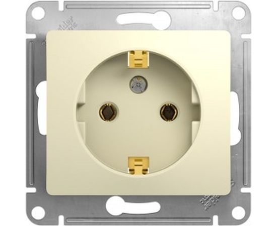 Механизм розетки Schneider Electric 1-м СП Glossa 16А с заземлением, бежевый GSL000243 