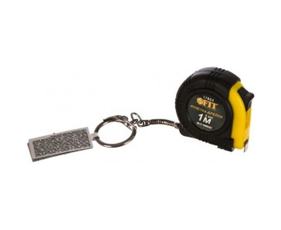 Рулетка-брелок с прорезиненным корпусом 1м FIT DIY 17824 