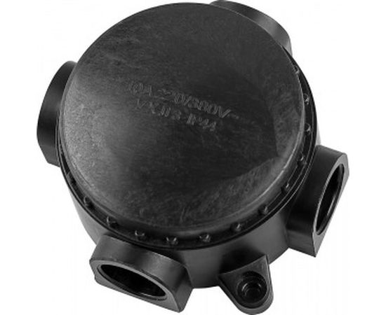 Монтажная разветвительная коробка FERON 380V, 110х48х110, черный, КЭМ 1-10-4Б 29850 