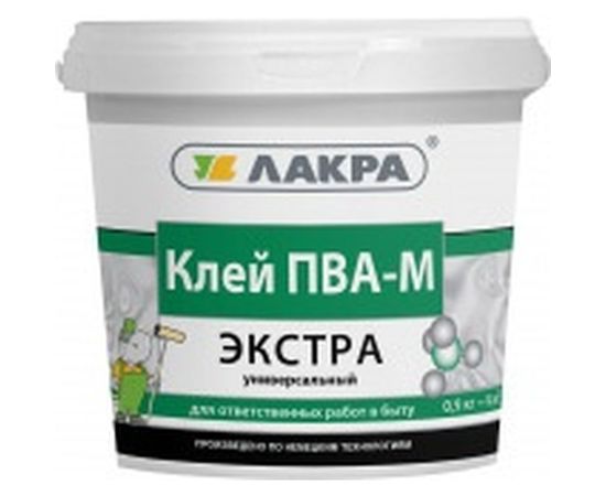 Универсальный клей ПВА-М Лакра Экстра 0,9 кг 90002427657 