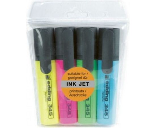 Набор заправляемых текстовыделителей Edding Ассорти, 2-5 мм, 4 цвета E-345/4S 