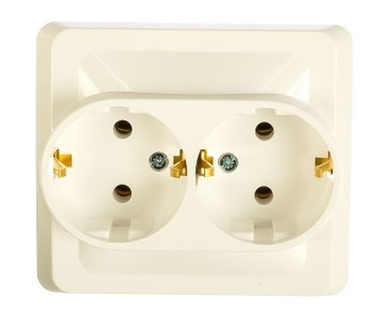 Розетка Schneider Electric 2-м СП Этюд 16А с заземлением, белая SchE PC16-007B 