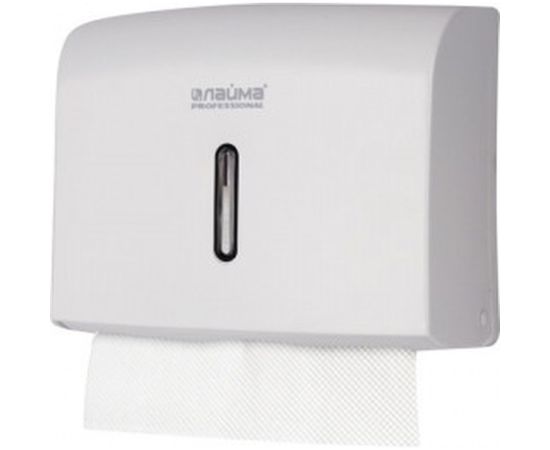 Диспенсер для полотенец ЛАЙМА PROFESSIONAL ECONOMY, Interfold, белый, ABS пластик, 605049 