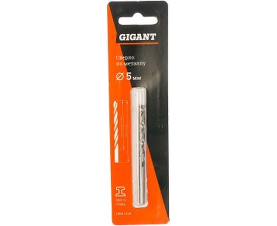 Сверло по металлу HSS-G (5х86х52 мм) Gigant DBM 11126 – изображение 2