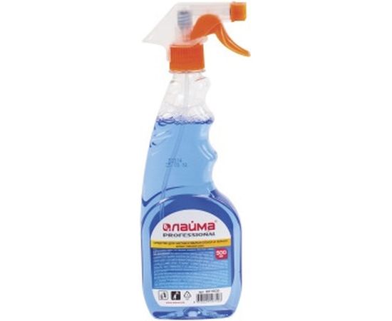 Средство для мытья стекол и зеркал 500 мл ЛАЙМА PROFESSIONAL, распылитель 601609 – изображение 2