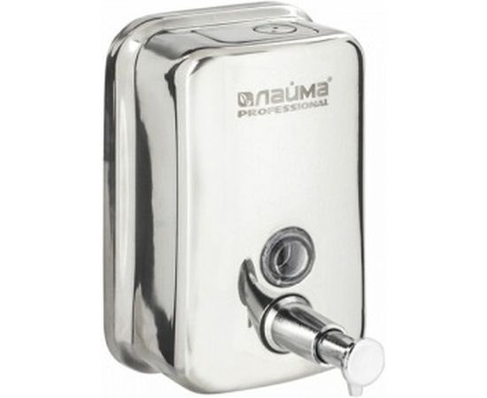 Диспенсер для жидкого мыла ЛАЙМА PROFESSIONAL 0,5л, нержавеющая сталь, зеркальный 605394 – изображение 2