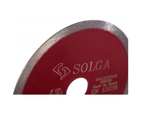 Диск алмазный сплошной (125х22,2 мм) HARD CERAMICS Solga Diamant 15710125 – изображение 2
