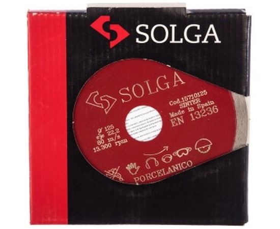 Диск алмазный сплошной (125х22,2 мм) HARD CERAMICS Solga Diamant 15710125 – изображение 3