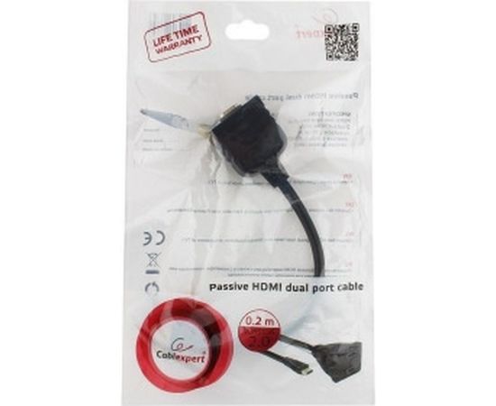Разветвитель Cablexpert HDMI HD19F/2x19F, 1 компьютерный 2 монитора, пасcивный, Full-HD, 3D, 1.4v DSP-2PH4-002 – изображение 3