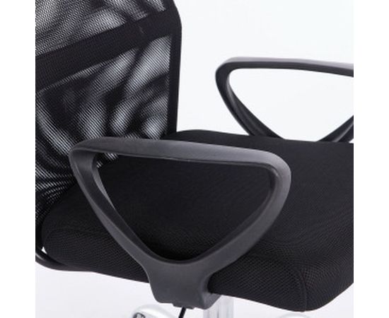 Кресло оператора, с подлокотниками, хром, черное BRABIX Tender MG-330 531845 – изображение 3