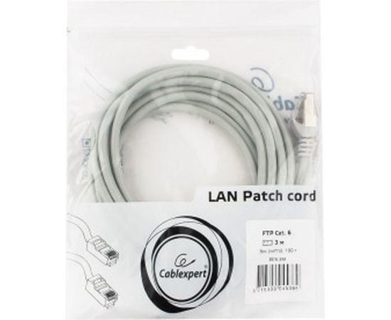 Патч-корд Cablexpert FTP PP6-3m кат.6, 3м, литой, многожильный серый PP6-3M – изображение 3