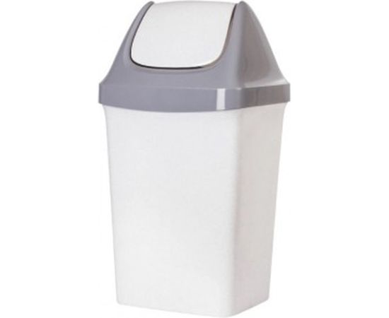 Ведро-контейнер с крышкой для мусора IDEA 50л, Свинг 74х40х35 см, серое М2464 600160 – изображение 3