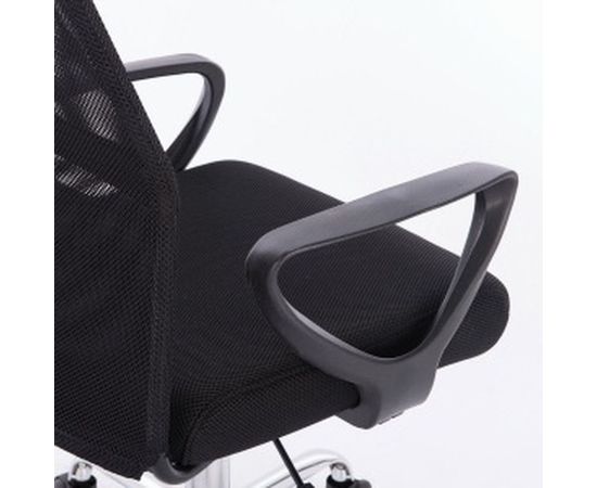 Кресло оператора, с подлокотниками, хром, черное BRABIX Tender MG-330 531845 – изображение 4