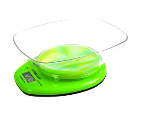 Кухонные весы ERGOLUX ELX-SK04-C16 салатовые до 5 кг со съемной чашей 13605 