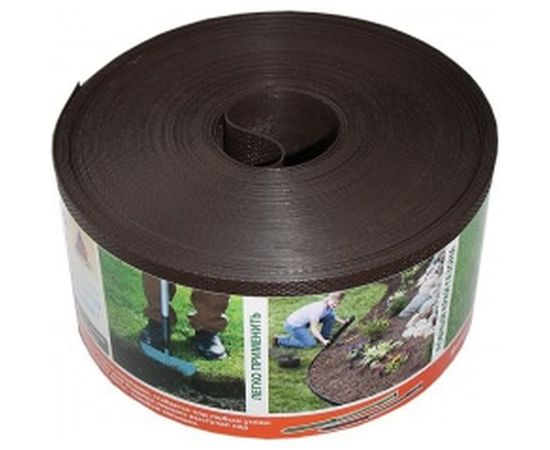 Бордюрная лента Протэкт 30 м, коричневая Б-10/30 кор 