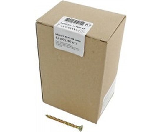 Шуруп крепежная техника жёлтый цинк 5,0x60, 200 шт. 431406 БК 