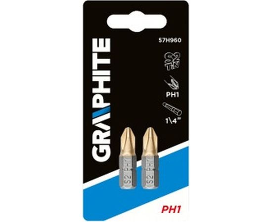 Бита (2 шт; PH1; 25 мм) GRAPHITE 57H960 