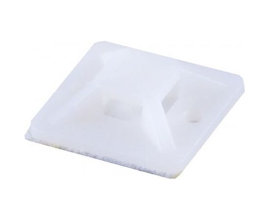 Самоклеющаяся площадка STEKKER 30х30 мм, под хомуты, белый, WMCL3030 32933 