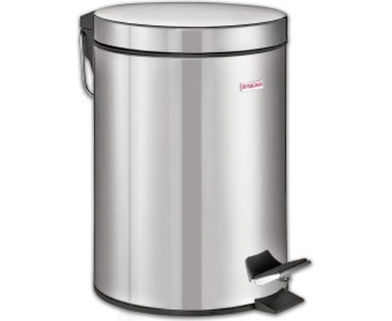 Ведро-контейнер для мусора с педалью ЛАЙМА 12 л, зеркальное 232261 