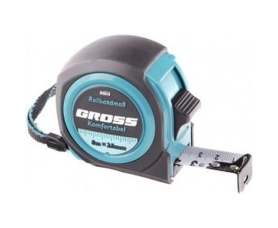 Рулетка Komfortabel, 8 м х 25 мм обрезиненный корпус GROSS 32563 